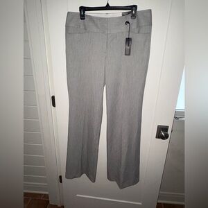 NWT Express Editor wide waistband low rise pinstripe flare leg pants sz 12L